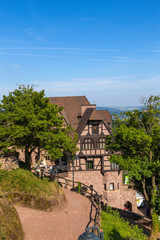 Fototapeta na wymiar Wartburg Castle, Germany. Ancient buildings adjacent to the castle