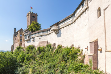 Fototapeta na wymiar Wartburg Castle, Germany. View from the citadel entrance gate