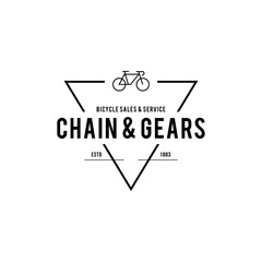 Typographic Bicycle Label Design and Logo