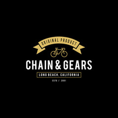 Typographic Bicycle Label Design and Logo