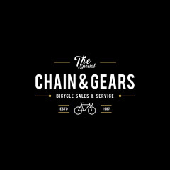 Typographic Bicycle Label Design and Logo