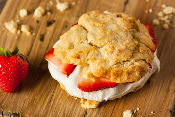 Homemade Strawberry Shortcake with Whipped Cream