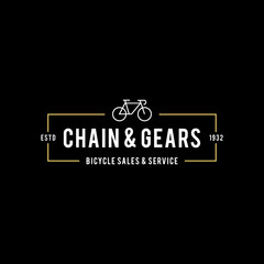 Typographic Bicycle Label Design and Logo