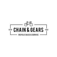 Typographic Bicycle Label Design and Logo
