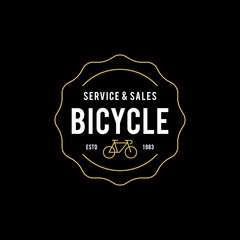 Typographic Bicycle Label Design and Logo