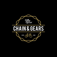 Typographic Bicycle Label Design and Logo