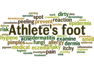 Athlete's foot, word cloud concept 7