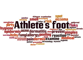 Athlete's foot, word cloud concept 8
