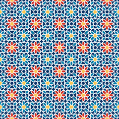 Islamic seamless pattern. Arabian geometric oriental pattern for holiday cards. Vector illustration
