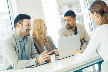Naklejka premium Business team at the office