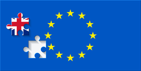 vector Great Britain referendum on secession from the European Union