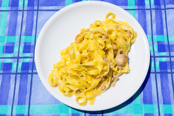 Tagliatelle with mushrooms