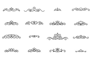 Wicker lines and old decor elements in vector.