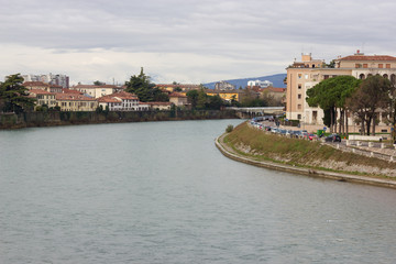 Adige river in Verona