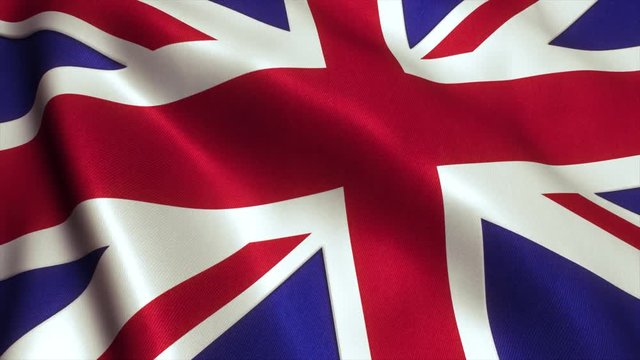British UK Flag. Seamless Looping Animation. 4K High Definition Video