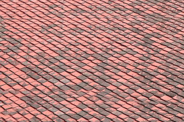 Old roof tiles of the building texture.