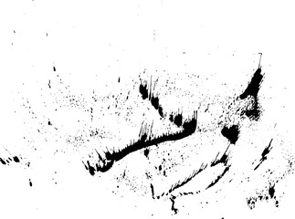 Abstract ink drops background. Black and white vector grunge texture.