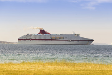 passeger 's ship big in Igoumenitsa Greece