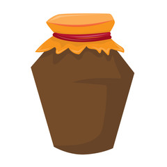 Clay pot isolated illustration