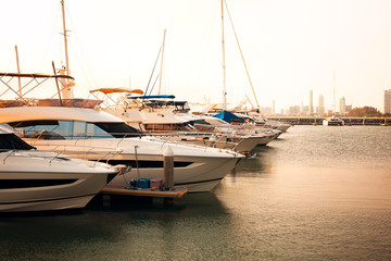 Fototapeta premium yatch park at pier,asian sea