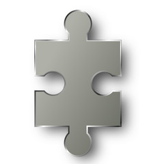 puzzle element silber grau teil