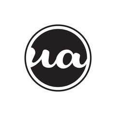 Naklejka premium initial letter logo circle with ring ua