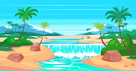 Natural landscape. Vector illustration.