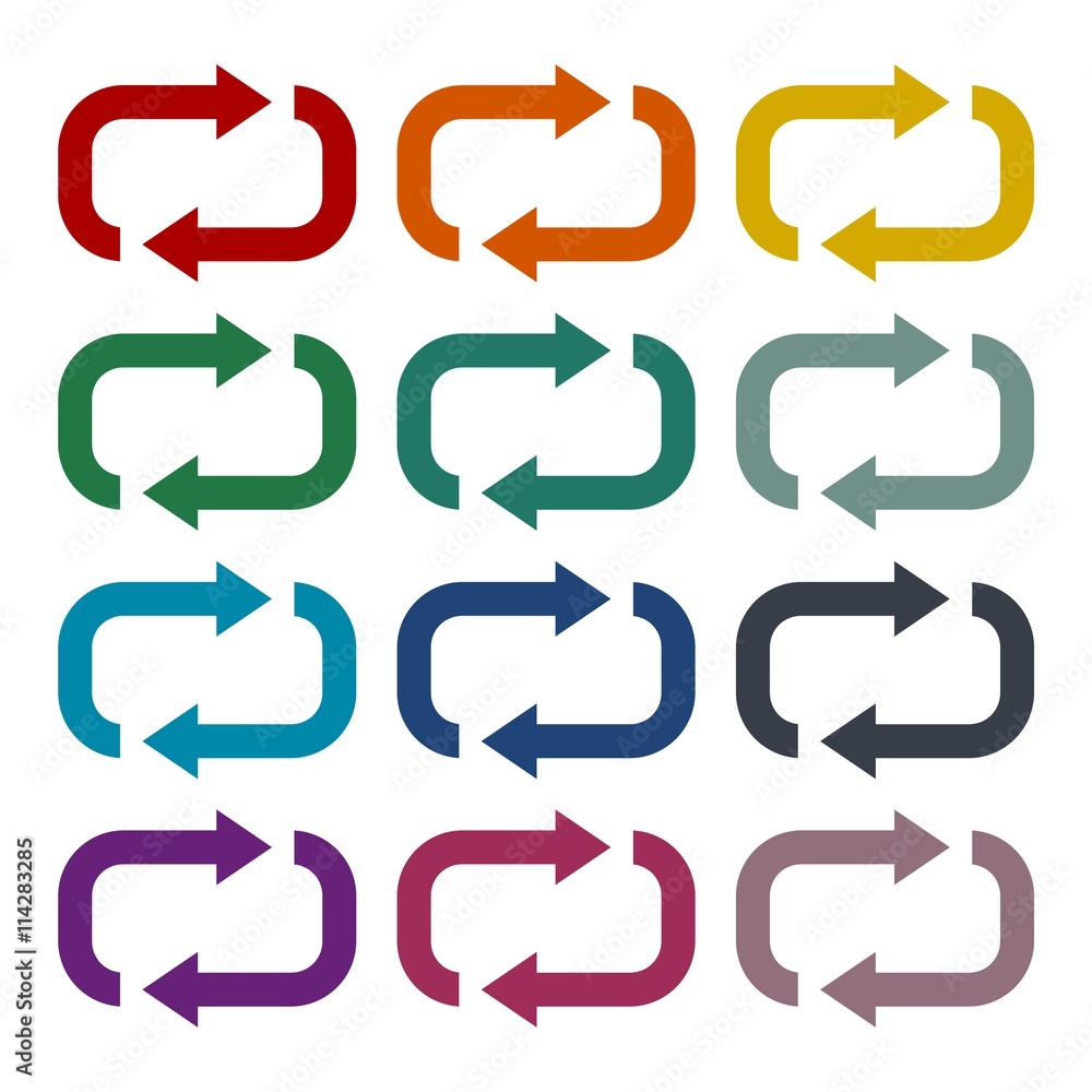 Poster vector repeat icons set