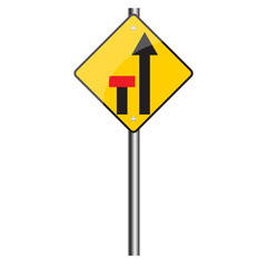 Traffic sign road, Vector image.