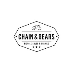 Retro Vintage Bicycle Label Design and Logo