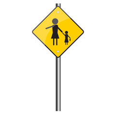 Traffic sign road, Vector image.