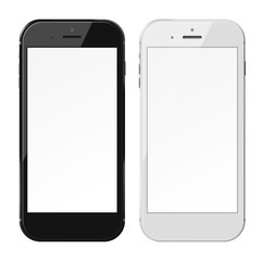 Smart phones isolated on white background