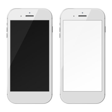 Smart phones isolated on white background