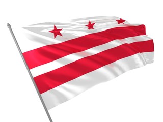 Flag of Washington DC waving in the wind