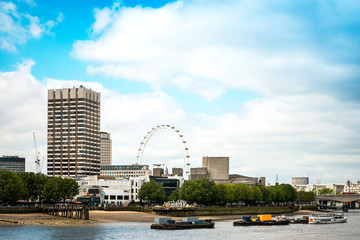 River view of London, England, UK