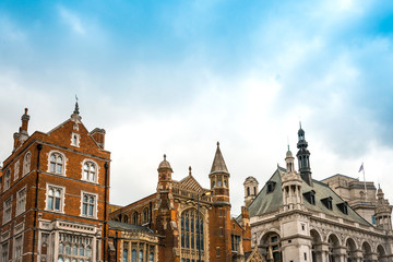 Fototapeta na wymiar Street view of old buildings in London, England, UK
