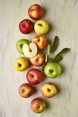 Apples With Leaves Still Life