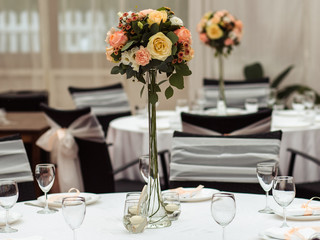 Decor of a wedding table