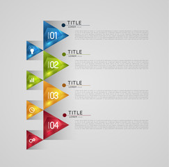 option infographic crystal triangles template, graphic element