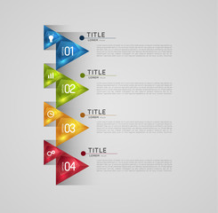 option infographic crystal triangles template, graphic element