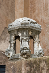  The architectural detail from the Honourable Courtyard in the Castle of Angel in Rome