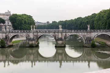 Obraz premium The Bridge of Sant Angelo in Rome, Italy