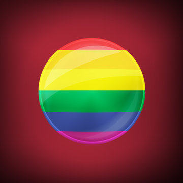 Rainbow flag lbgt badge, momorial lbgt rainbow badge, vector illustration