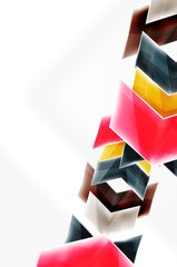 Glass glossy arrow motion background