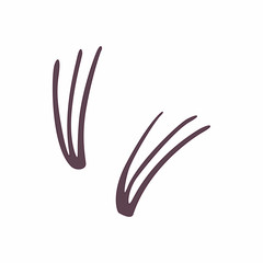 False eyelashes icon, cartoon style