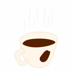 Coffee cup icon, cartoon style