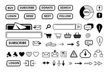 vector set of ellements for e-market web site template