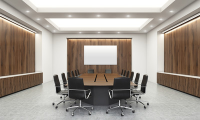 Conference room with whiteboard