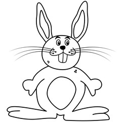 rabbit with large teeth for coloring