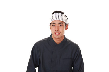 笑顔の寿司職人